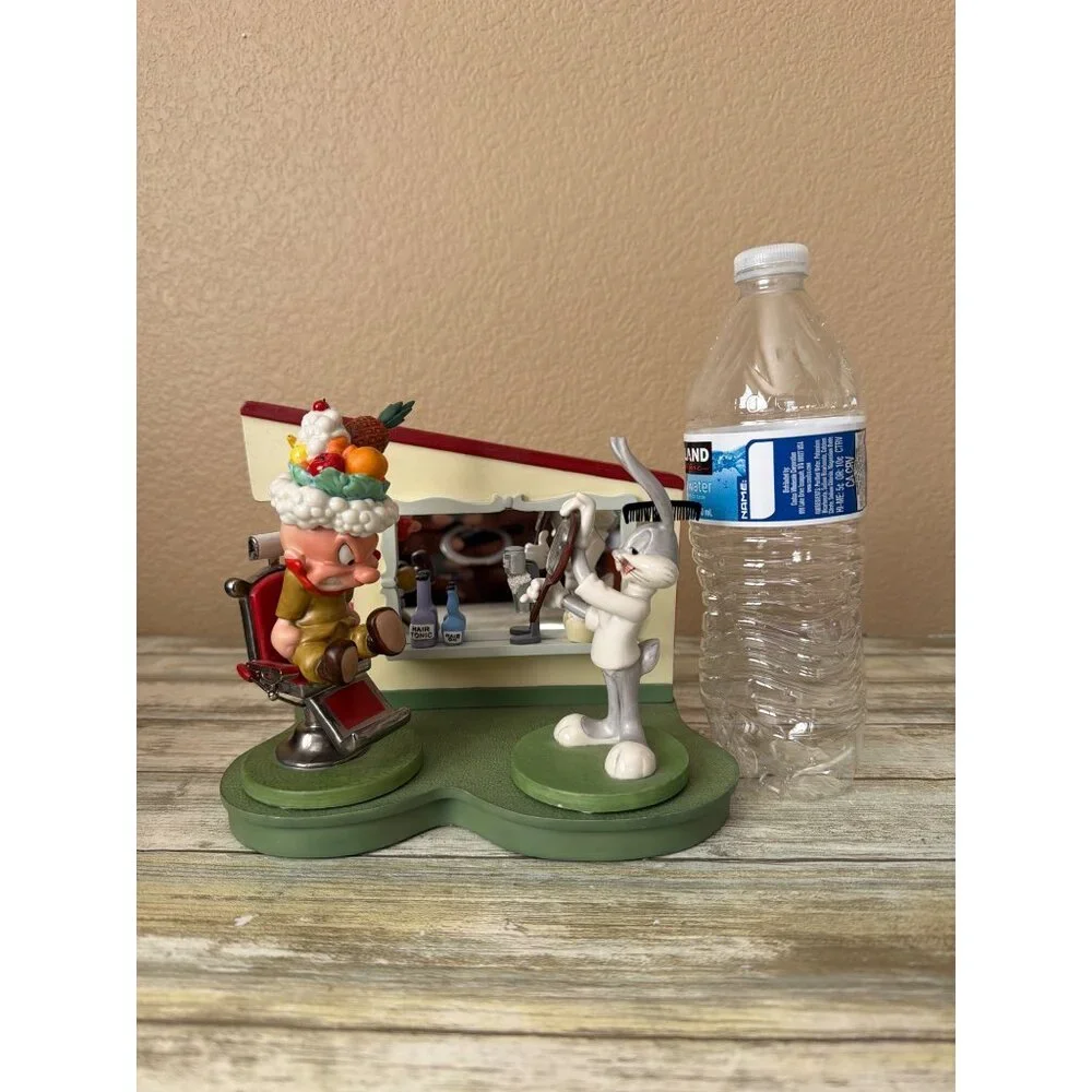 Goebel Looney Tunes Rabbit of Seville Bugs Fudd Scape 3-Pc Barber Set w/FLAWS - Picture 3 of 16